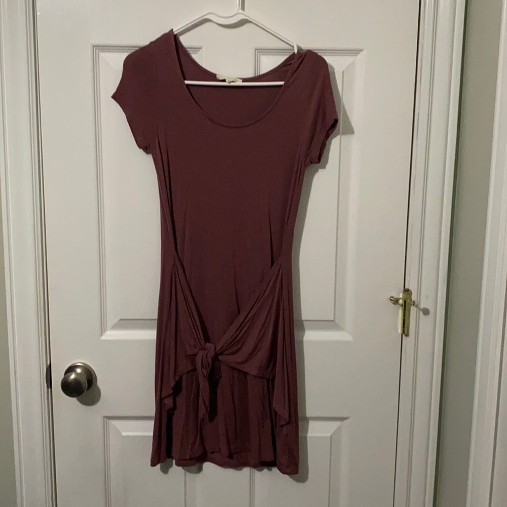 Mauve short sleeve dress